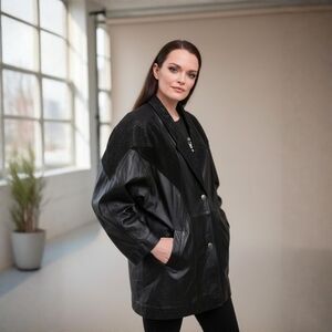 Authentic Winlit Black Leather Trench Coat – 80s Vintage | Legacy Keeper Edition